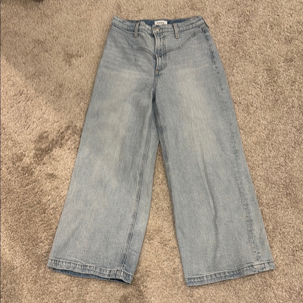 Pistola Blue Ankle Cropped Jeans